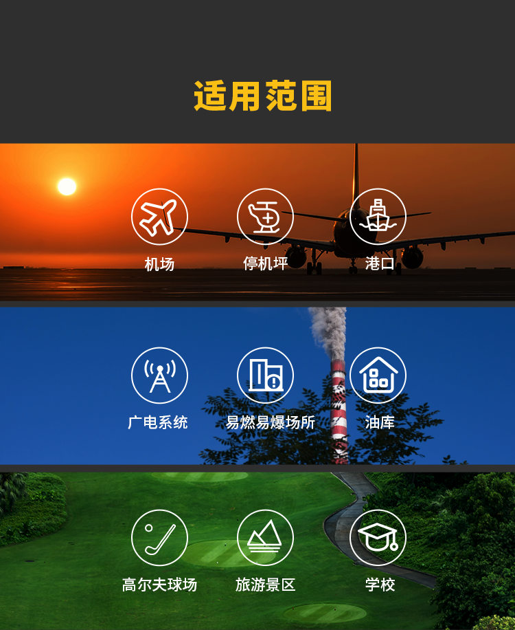 易造EW3.0雷電預(yù)警系統(tǒng)-使用范圍